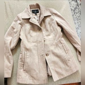 London Fog Mid Jacket Small Beige NWOT